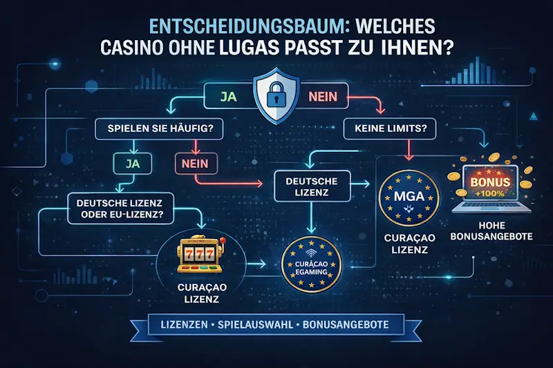 Entscheidungsbaum: Welches Casino ohne LUGAS passt zu Ihnen?