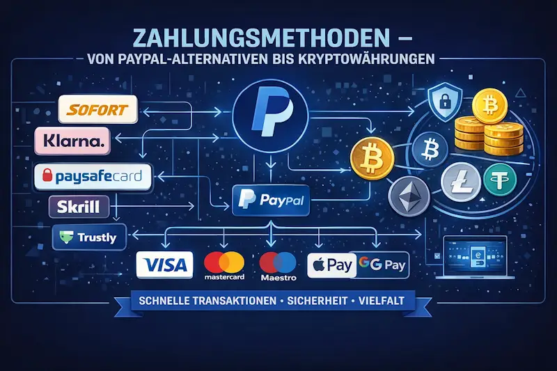 Kriterium 4: Zahlungsmethoden – von PayPal-Alternativen bis Kryptowährungen
